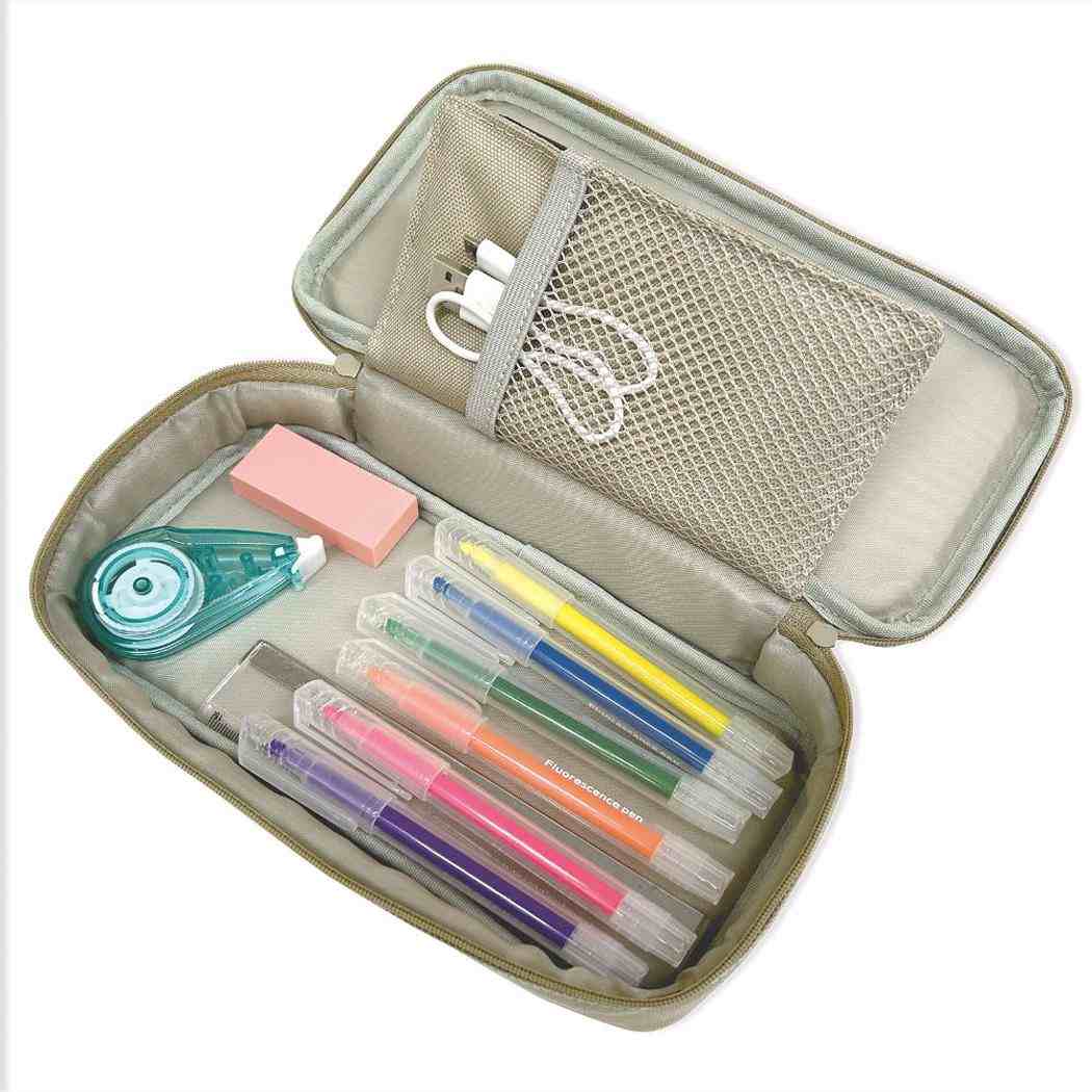 シネマコレクション cinemacollection ペンポーチ ペン先の傷まないペンケース ブラウン エムプラン 筆箱 大容量 新学期準備文具 グッズ (メーカー指定色) メーカー指定色