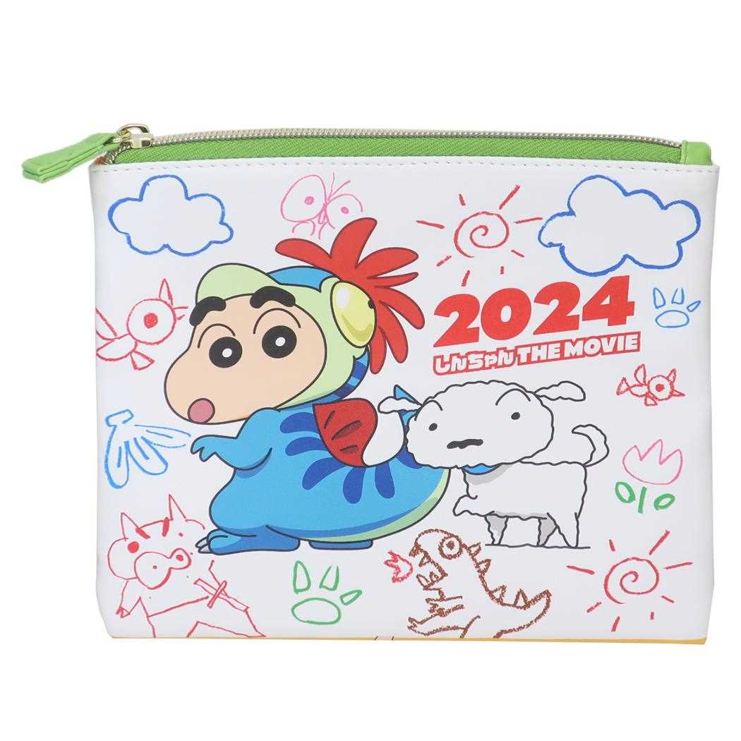 シネマコレクション cinemacollection クレヨンしんちゃん オラたちの恐竜日記 コスメポーチ フラットポーチ スモールプラネット 化粧ポーチ 小物入れ アニメキャラクター グッズ (メーカー指定色) メーカー指定色