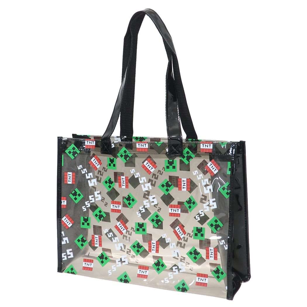 Cinema Collection cinemacollection Minecraft Pool Bag Tote Beach Bag Charcoal Minecraft NishiO Sea Pool Summer Leisure Goods Game Character Merchandise