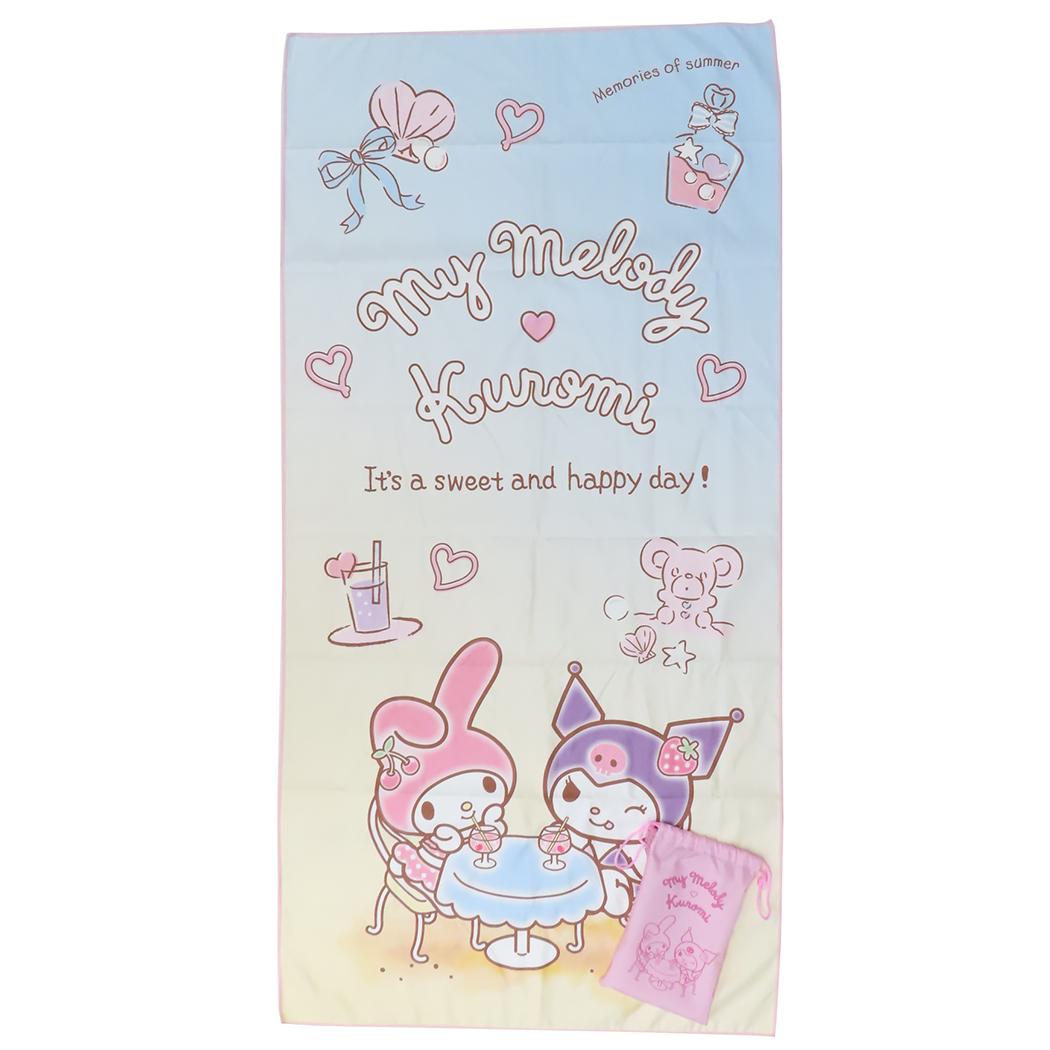 Cinema Collection cinemacollection My Melody & Kuromi Beach Towel Quick Dry Towel Sheet Tropical Juice Sanrio Marushin Leisure Sea Pool 3WAY Character Goods