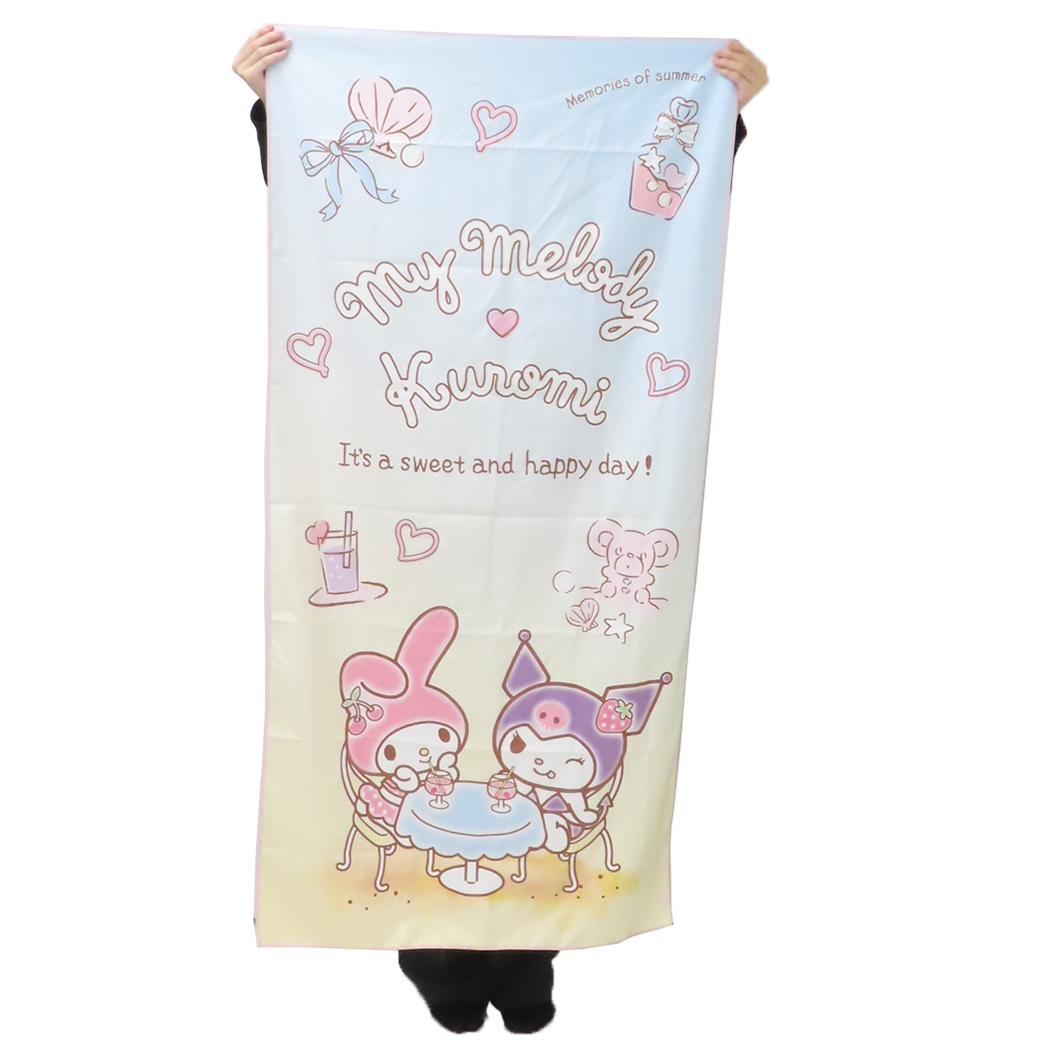 Cinema Collection cinemacollection My Melody & Kuromi Beach Towel Quick Dry Towel Sheet Tropical Juice Sanrio Marushin Leisure Sea Pool 3WAY Character Goods