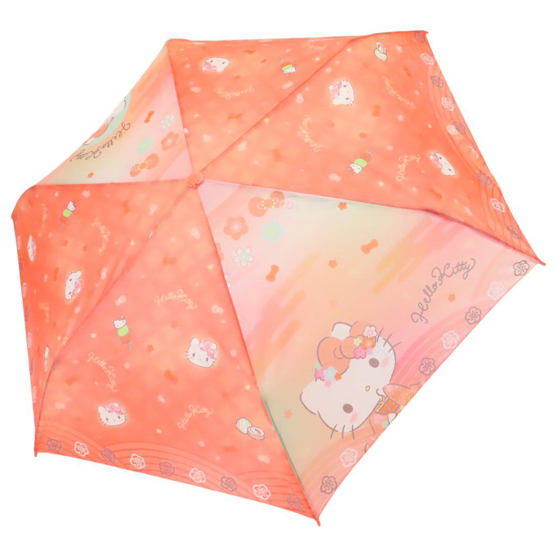 シネマコレクション cinemacollection ハローキティ 折りたたみ傘 折り畳み傘 花日和 サンリオ ジェイズプランニング 折畳傘 耐風傘 子供 キャラクター グッズ オレンジ
