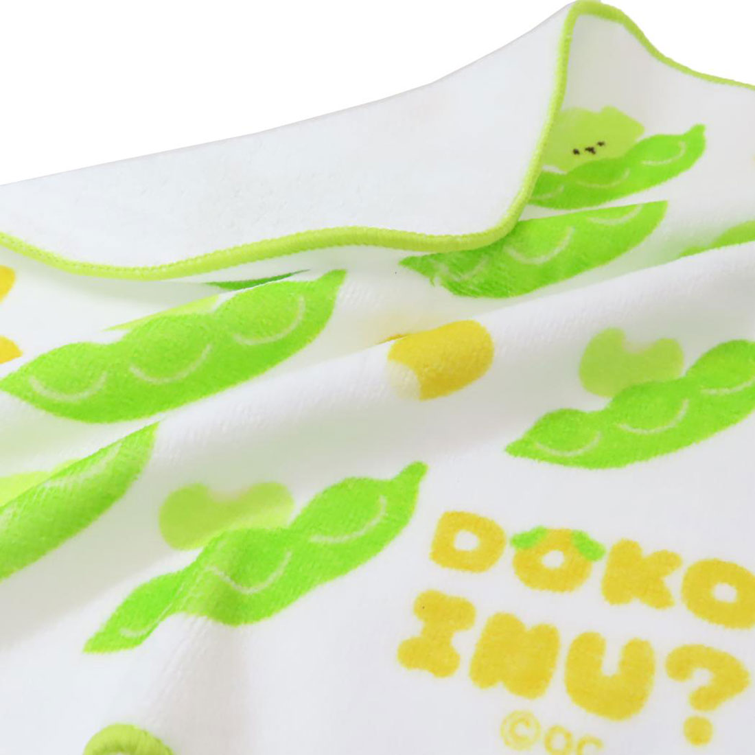 シネマコレクション cinemacollection DOKO INU ミニタオル ハンカチタオル ドコイヌ エダマメコーン オクタニ 汗拭きタオル キャラクター グッズ ホワイト