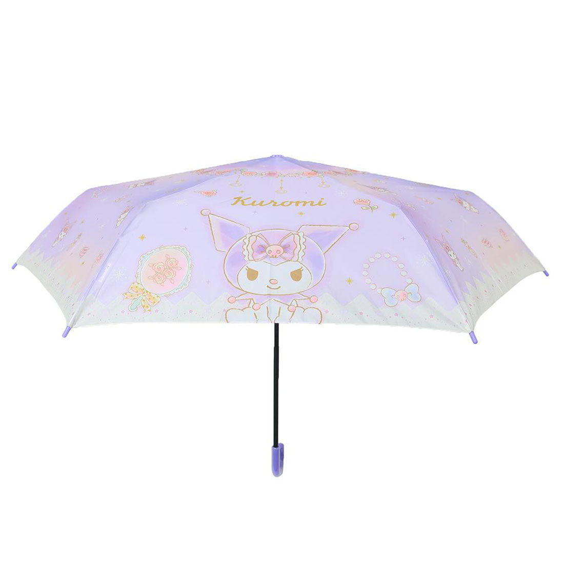 シネマコレクション cinemacollection クロミ 折りたたみ傘 折り畳み傘 パステルローズ サンリオ ジェイズプランニング 折畳傘 子供 女の子 キャラクター グッズ パープル