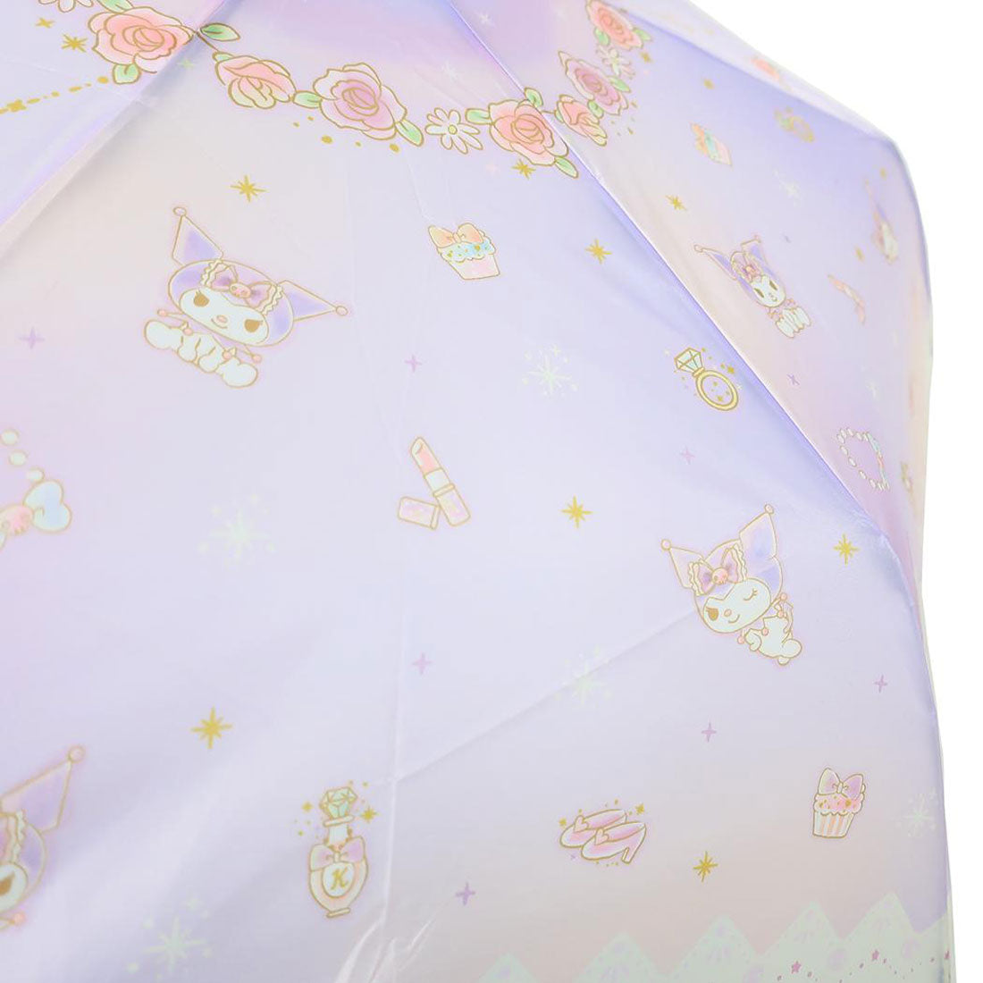 シネマコレクション cinemacollection クロミ 折りたたみ傘 折り畳み傘 パステルローズ サンリオ ジェイズプランニング 折畳傘 子供 女の子 キャラクター グッズ パープル