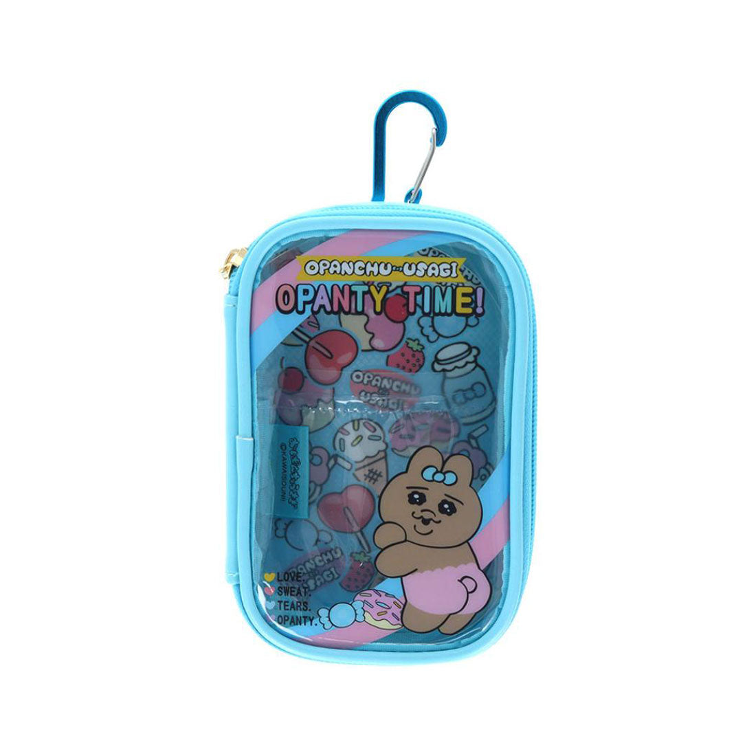 シネマコレクション cinemacollection おぱんちゅうさぎ ミニポーチ キャリーポーチ ブルー サンスター文具 小物入れ キャラクター グッズ 他