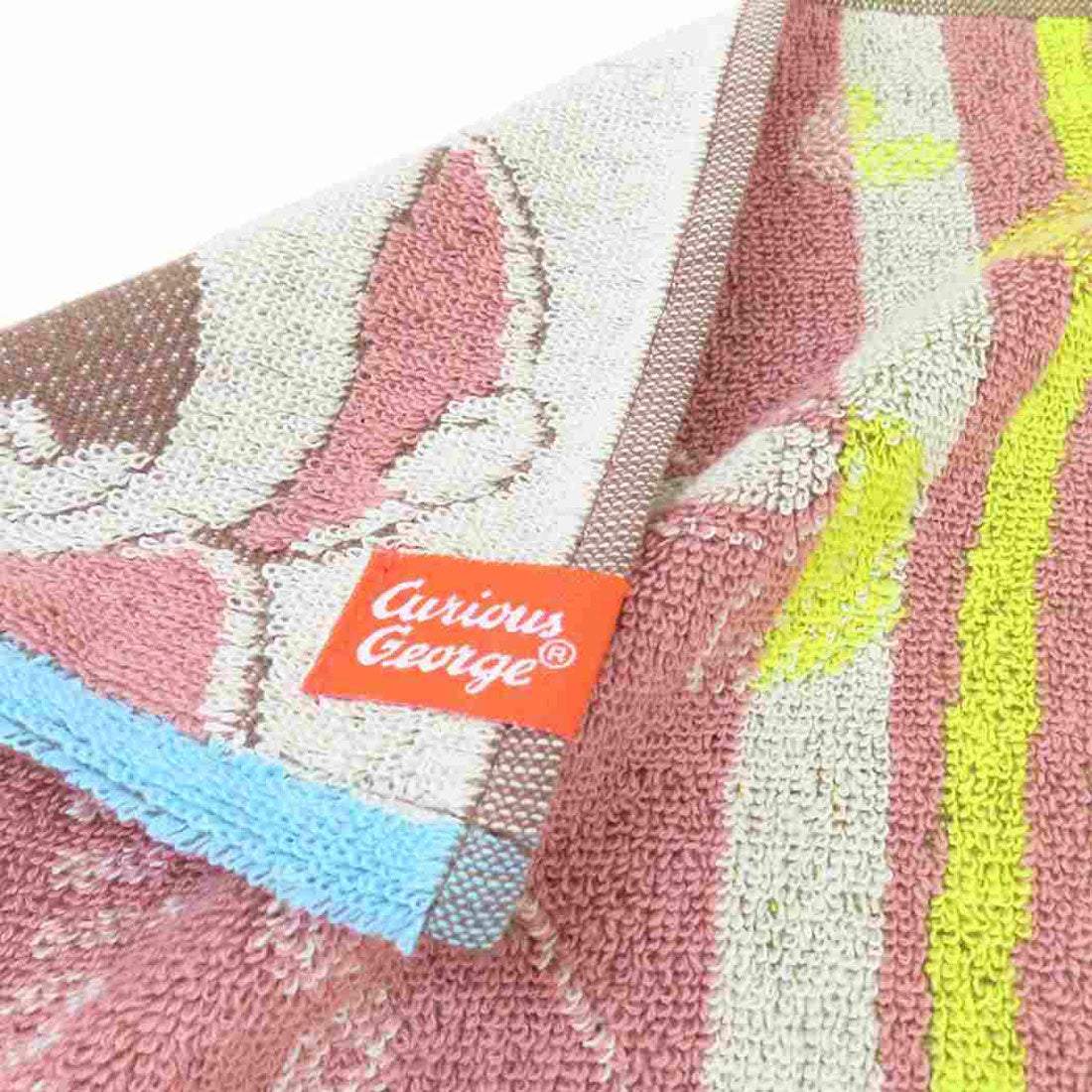 シネマコレクション cinemacollection おさるのジョージ ミニタオル ジャガードハンカチタオル オーガニックコットン 背伸び 丸眞 汗拭きタオル 絵本キャラクター グッズ 他