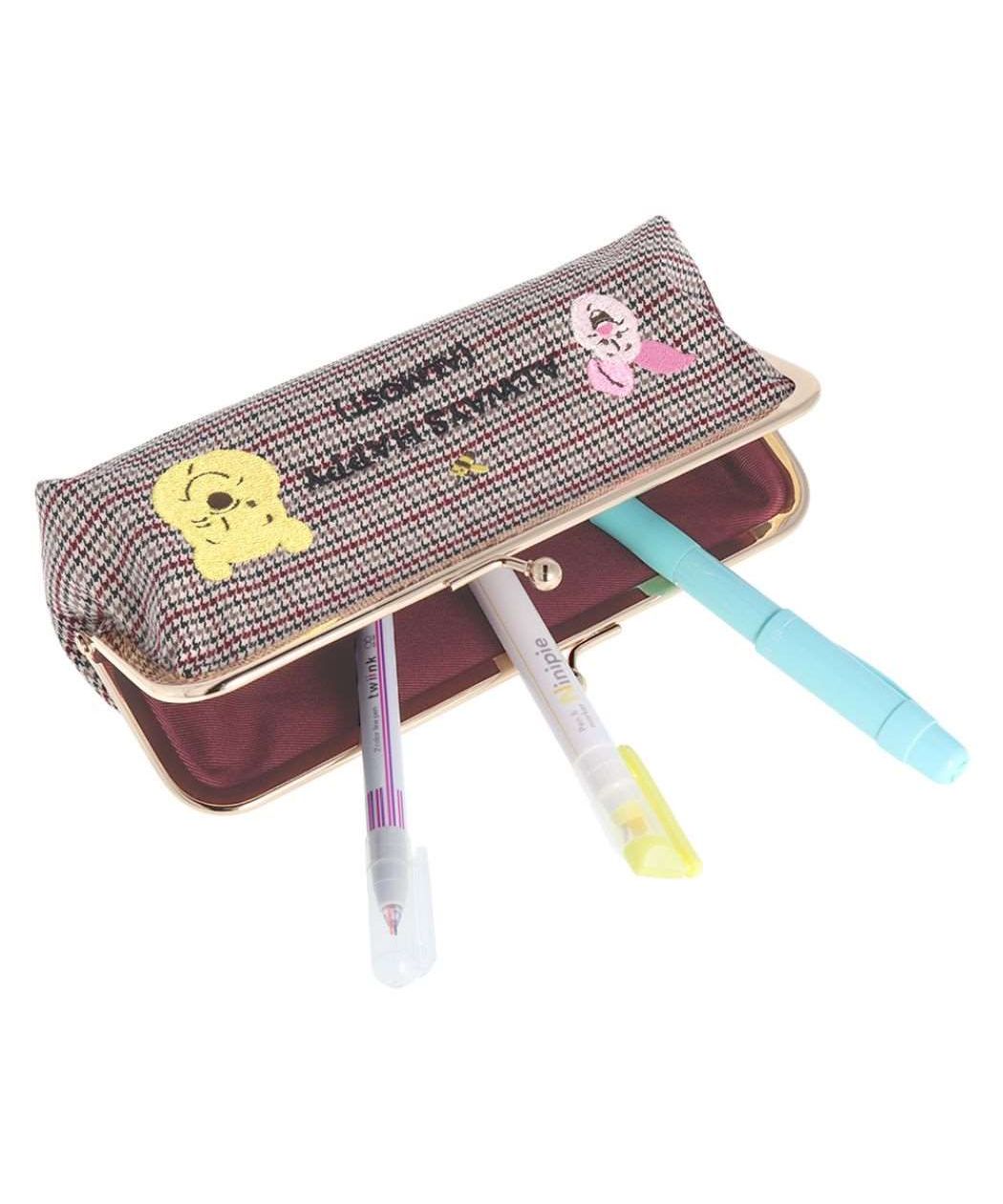 シネマコレクション cinemacollection くまのプーさん ペンポーチ がま口刺繍ペンケース B ディズニー サンスター文具 筆箱 新学期準備文具 キャラクター グッズ (メーカー指定色) メーカー指定色