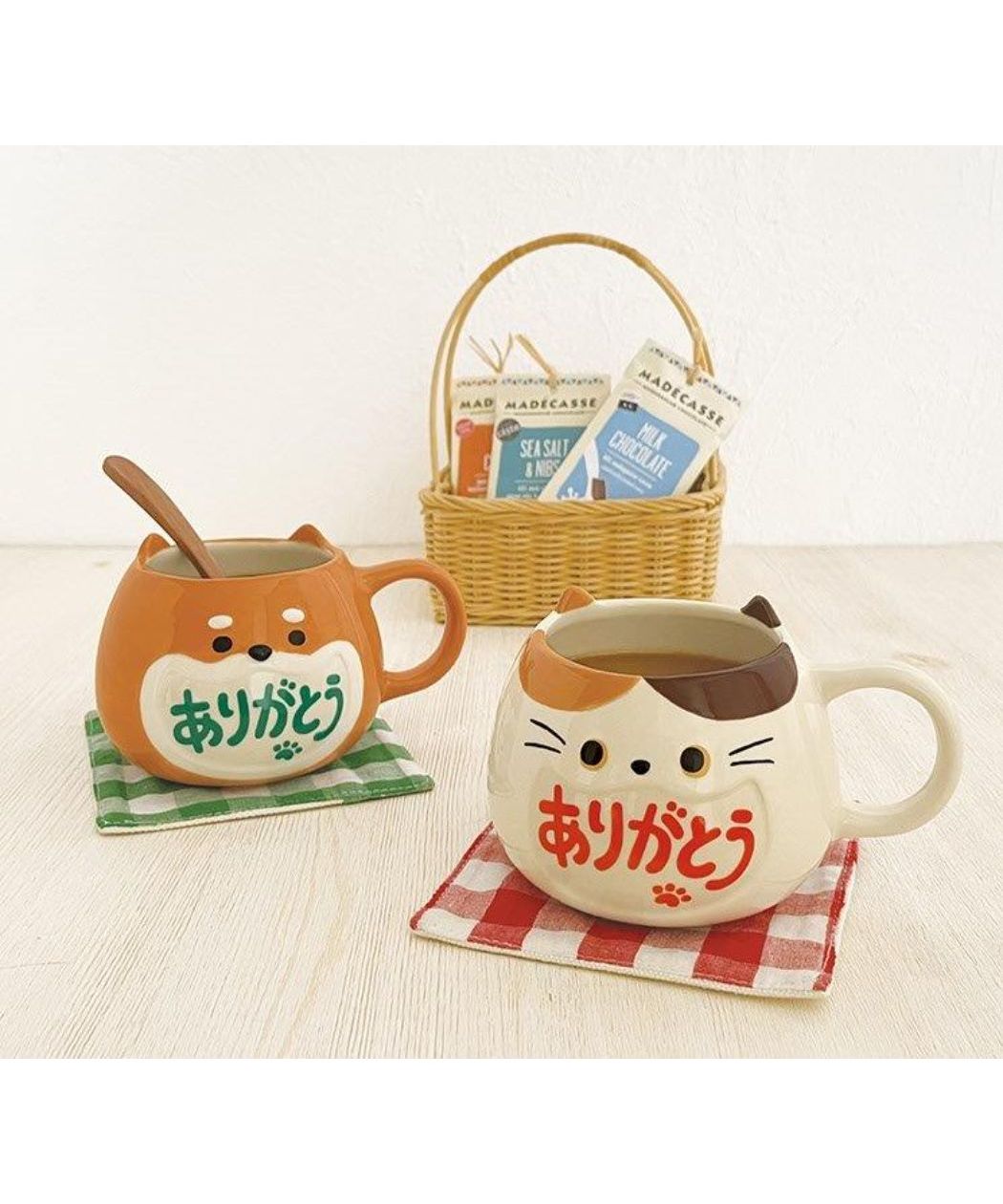 シネマコレクション cinemacollection マグカップ ありがとうマグ ねこ デコレ プレゼント キャラクター グッズ (メーカー指定色) メーカー指定色