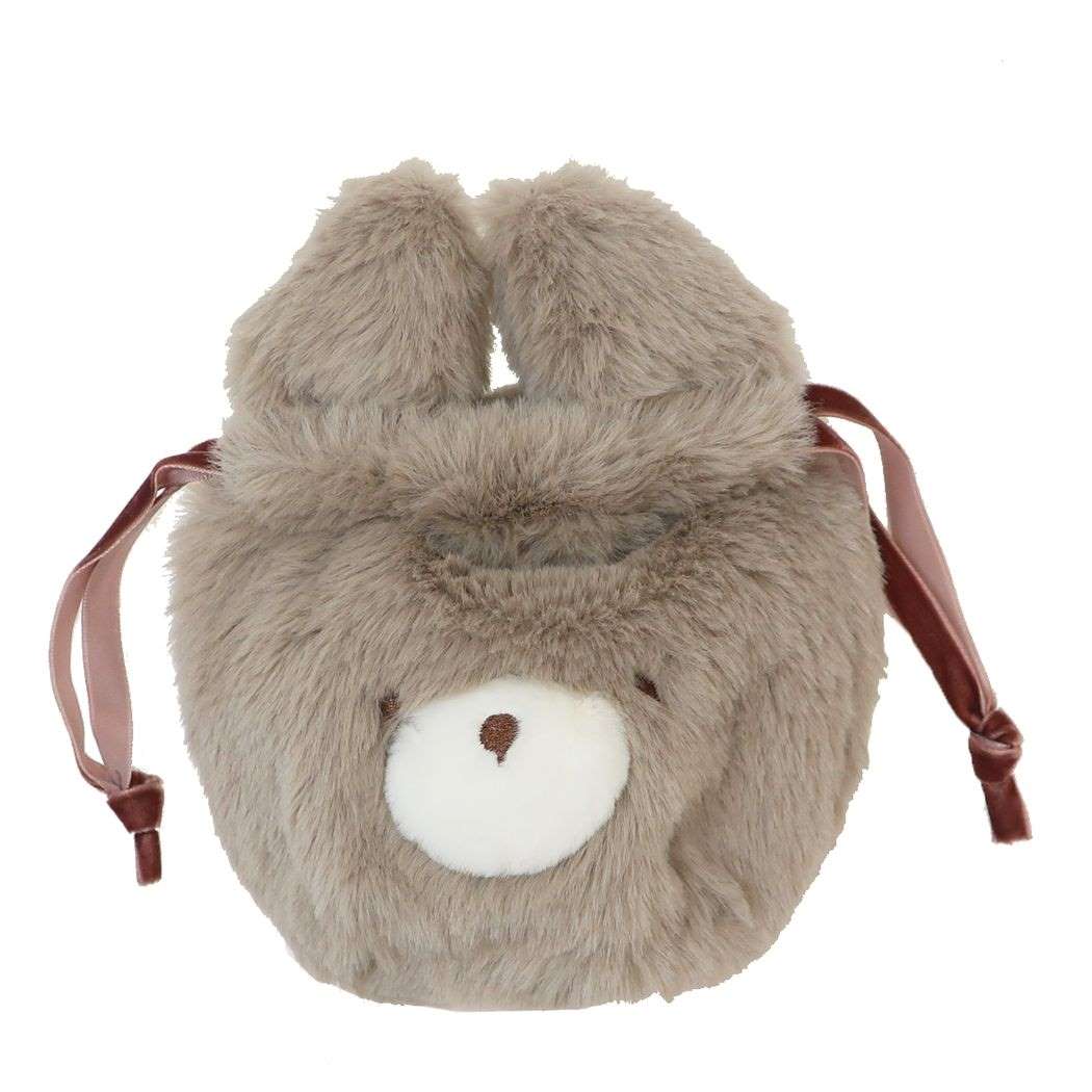 シネマコレクション cinemacollection 巾着袋 丸型巾着 フワウサ ベージュ フレンズヒル 小物入れ かわいい グッズ (メーカー指定色) メーカー指定色