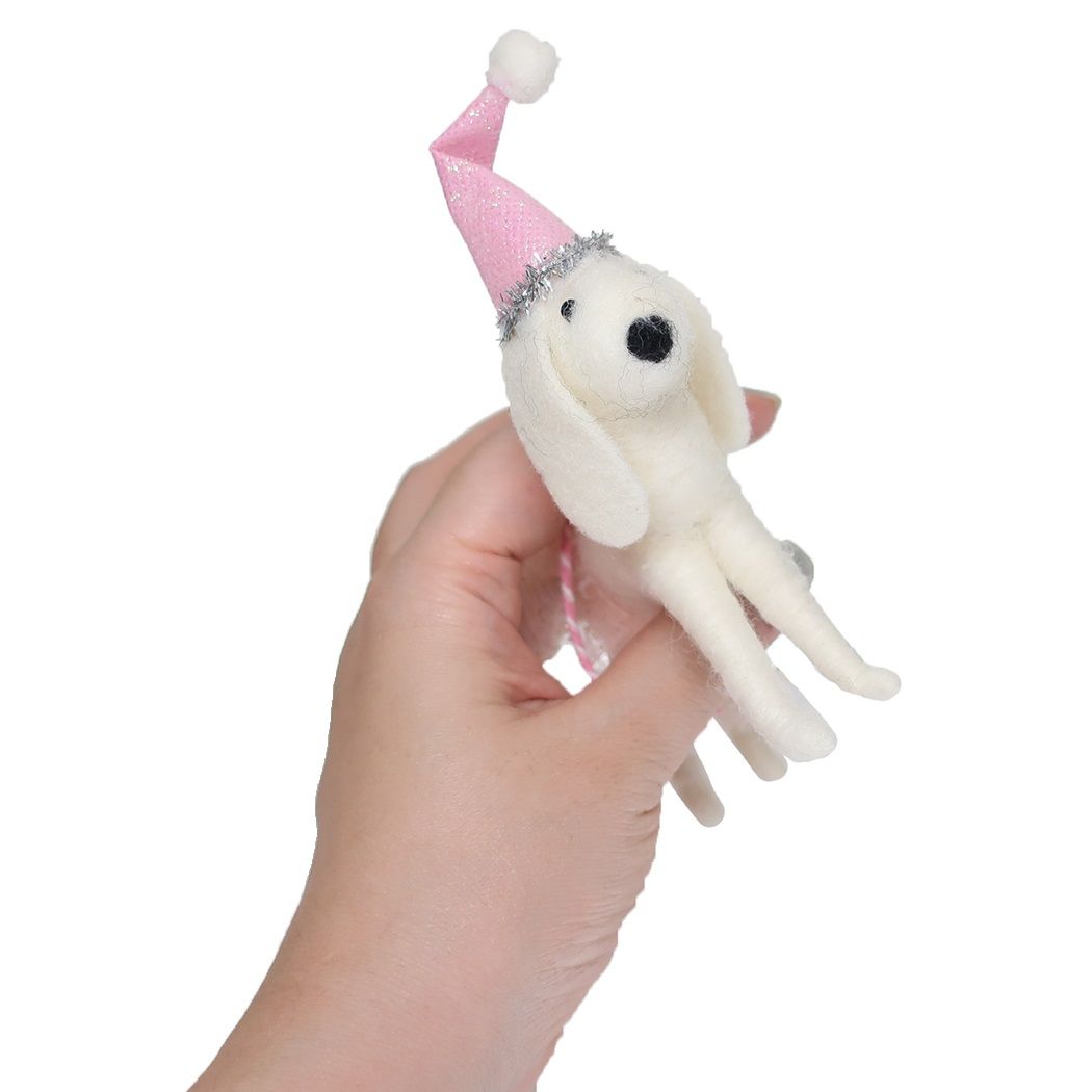 シネマコレクション cinemacollection マスコット フエルト ダックスフンド ホワイト クリスマス APJ Xmas かわいい グッズ (メーカー指定色) メーカー指定色