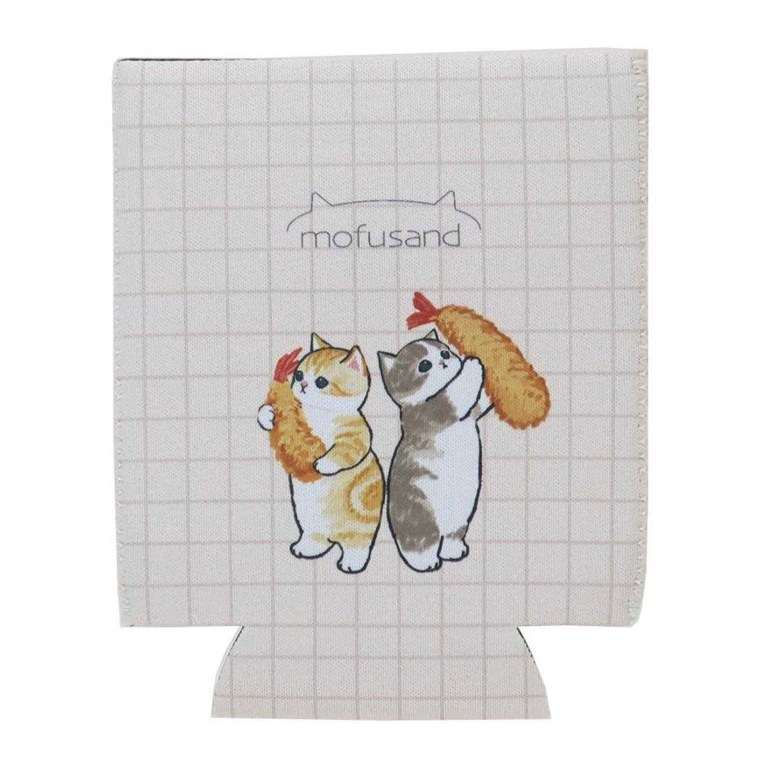 シネマコレクション cinemacollection モフサンド ペットボトルホルダー 缶カバー えび天にゃん mofusand 東亜金属 プレゼント アウトドア キャラクター グッズ ベージュ