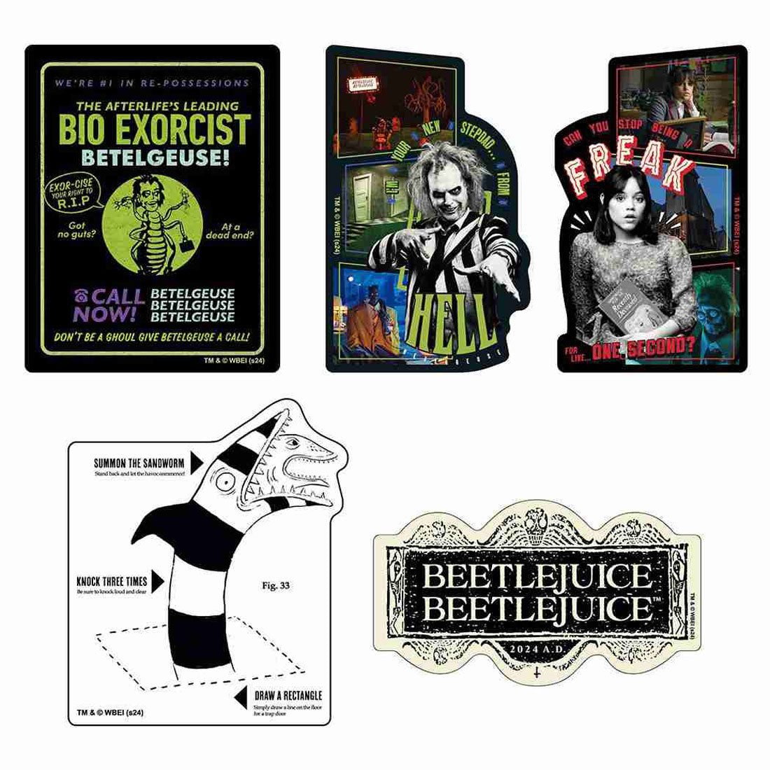 シネマコレクション cinemacollection ビートルジュース ビートルジュース ダイカットシール ステッカーセット インロック コレクション雑貨 デコレーション 映画キャラクター グッズ マルチカラー