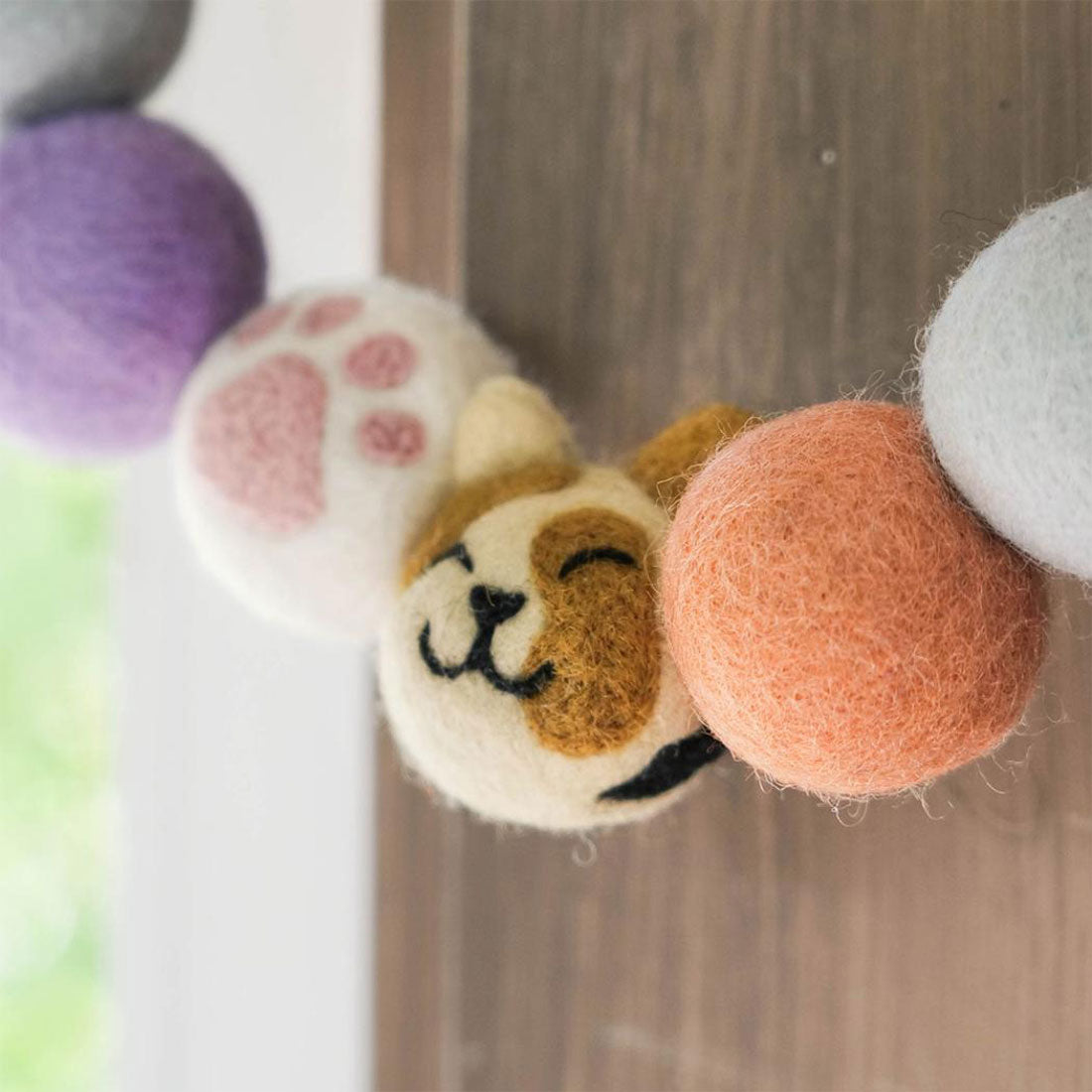 シネマコレクション cinemacollection アニマルグッズ インテリア雑貨 フェルトリース ウェルカム ネコ ねこ トモコーポレーション かわいい おしゃれ 玄関 グッズ マルチカラー