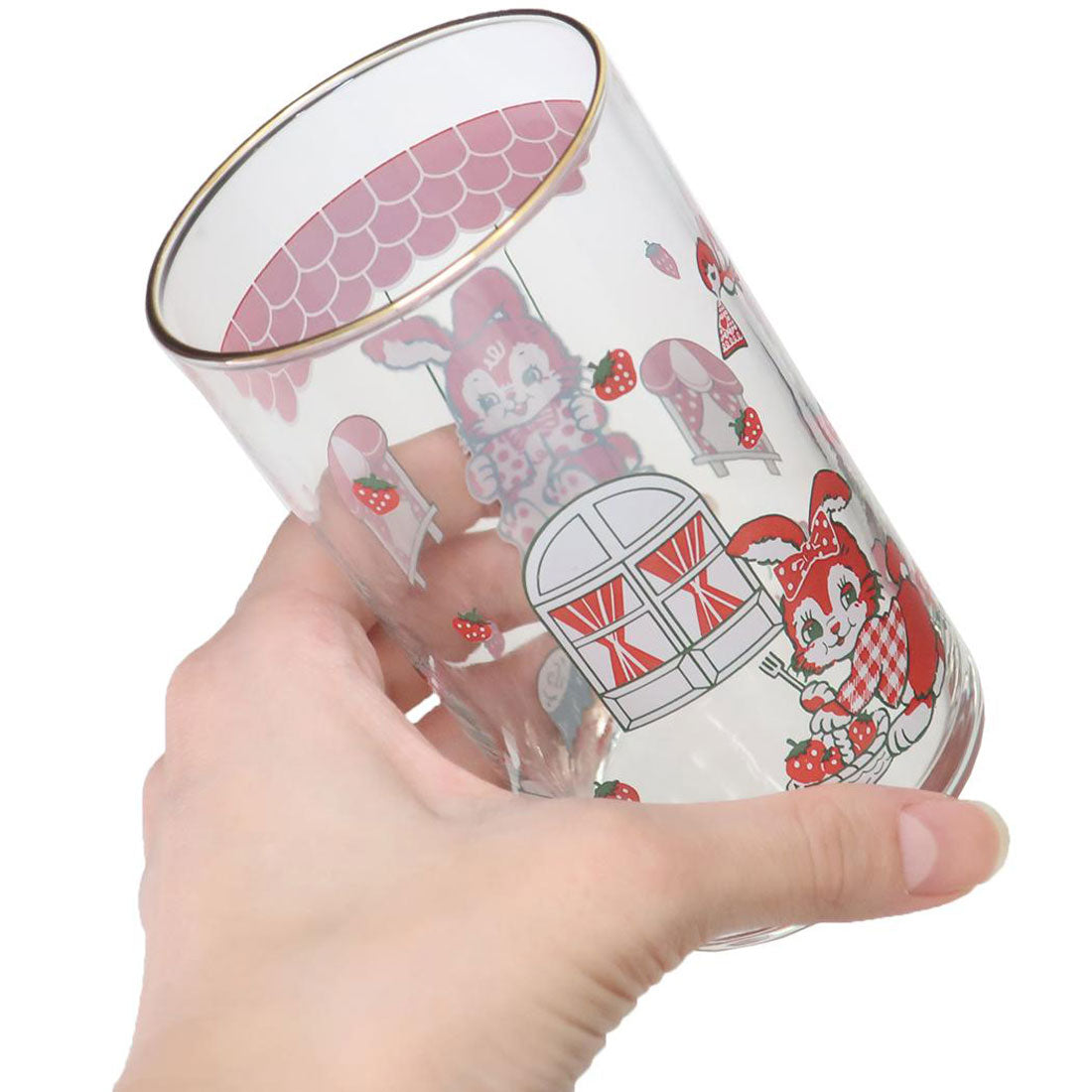 シネマコレクション cinemacollection スイマー ガラスコップ ガラスタンブラー うさいちご SWIMMER 三郷陶器 プレゼント キャラクター グッズ 【返品不可商品】 レッド