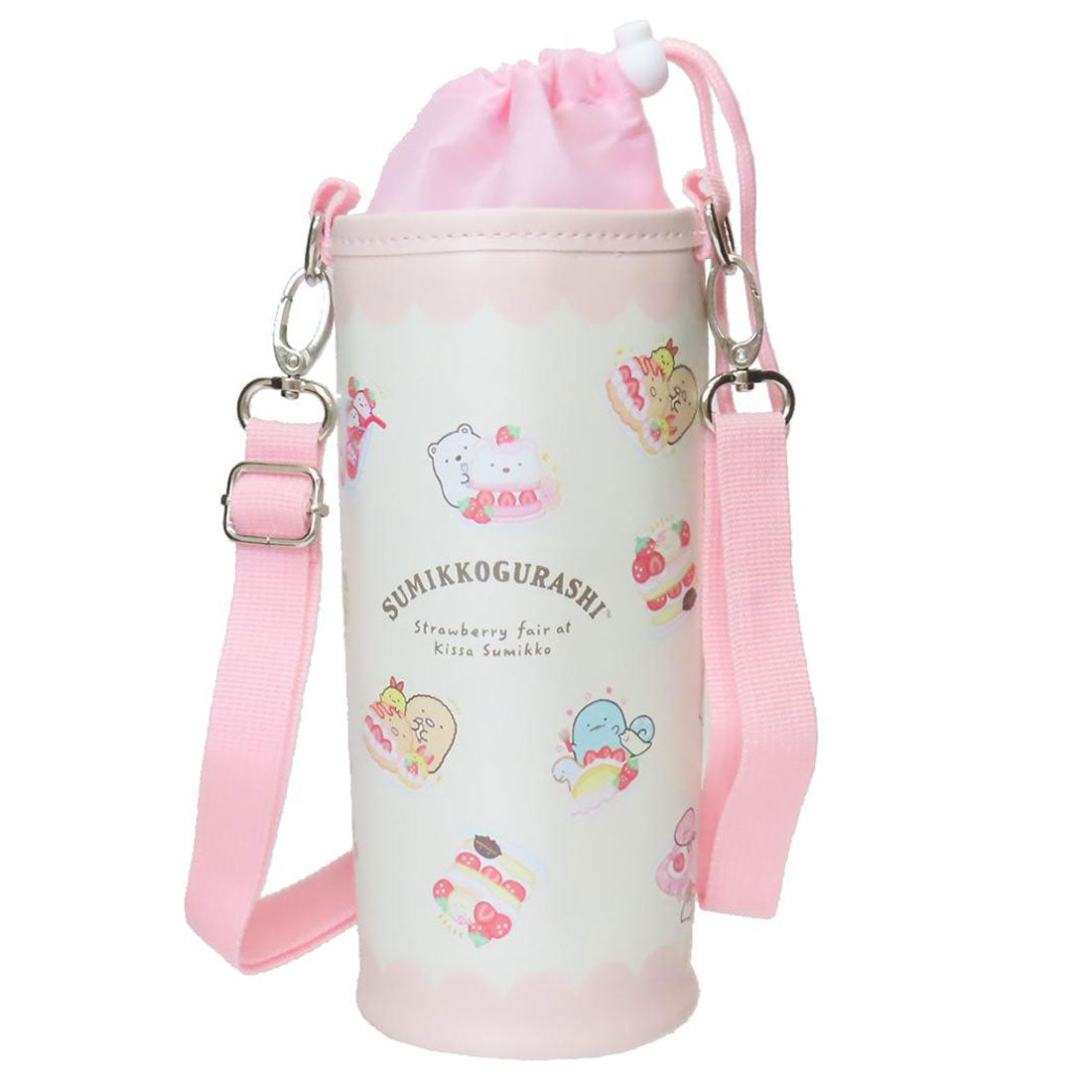 シネマコレクション cinemacollection すみっコぐらし ペットボトルホルダー ペットボトルカバーL 喫茶すみっコでいちごフェア サンエックス ティーズファクトリー 水筒カバー キャラクター グッズ マルチカラー