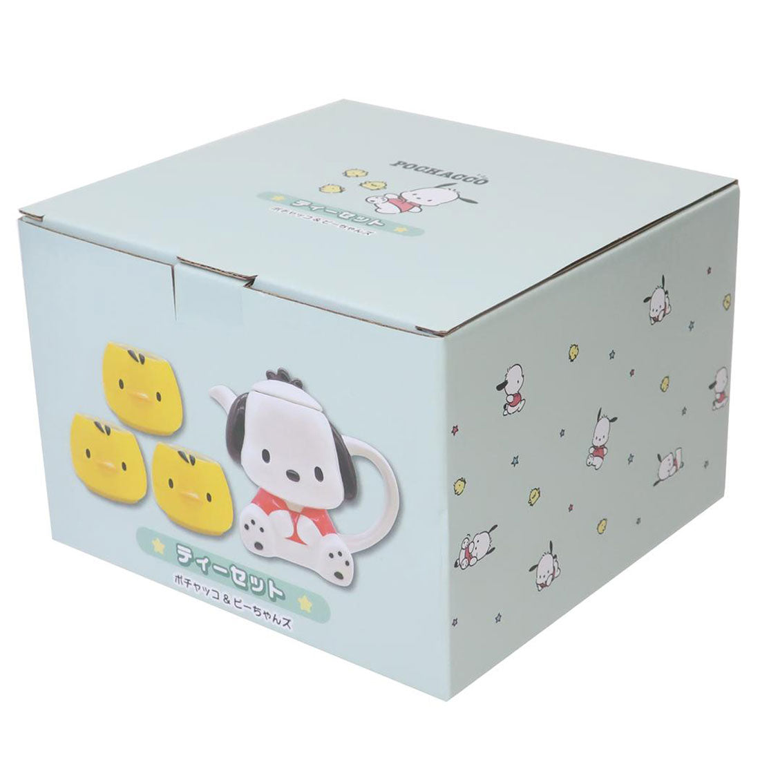 シネマコレクション cinemacollection ポチャッコ ティーセット 磁器製ティーポット&ティーカップ3個セット サンリオ サンアート プレゼント かわいい キャラクター グッズ【返品不可商品】 他