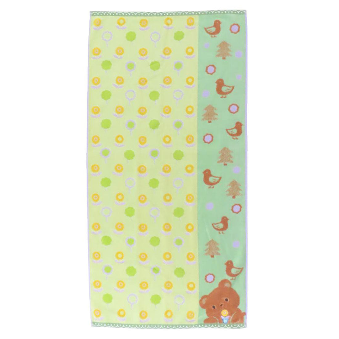 シネマコレクション cinemacollection Fu re ru バスタオル ビッグタオル ホイップクリーム クマ アニマル 日繊 お風呂タオル かわいい グッズ グリーン