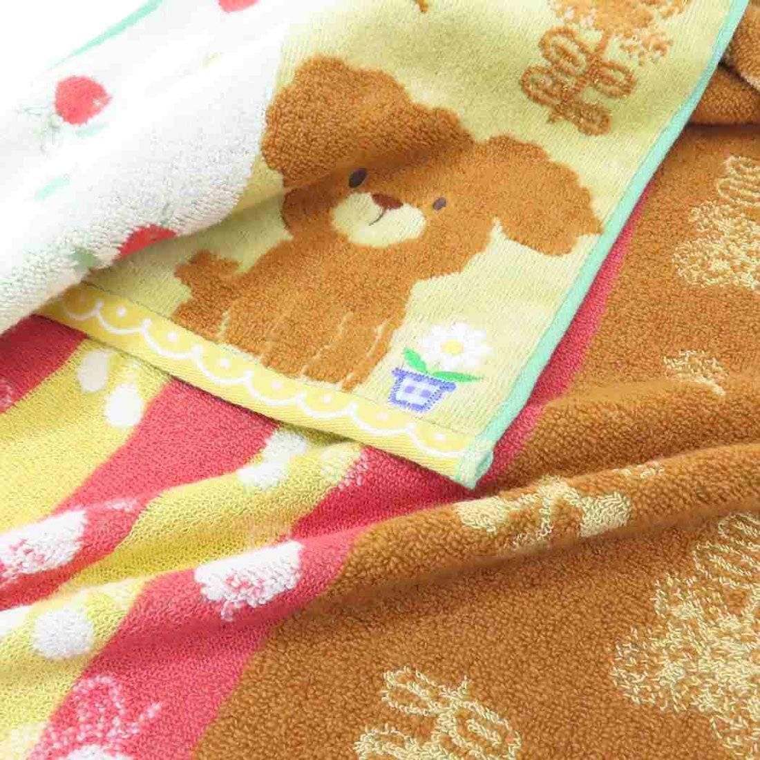 シネマコレクション cinemacollection Fu re ru フェイスタオル ロングタオル ホイップクリーム イヌ いぬ 日繊 新生活雑貨 かわいい グッズ イエロー