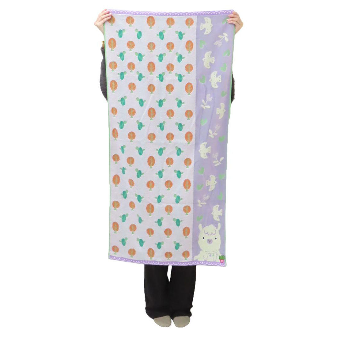 シネマコレクション cinemacollection Fu re ru バスタオル ビッグタオル ホイップクリーム アルパカ アニマル 日繊 お風呂タオル かわいい グッズ パープル