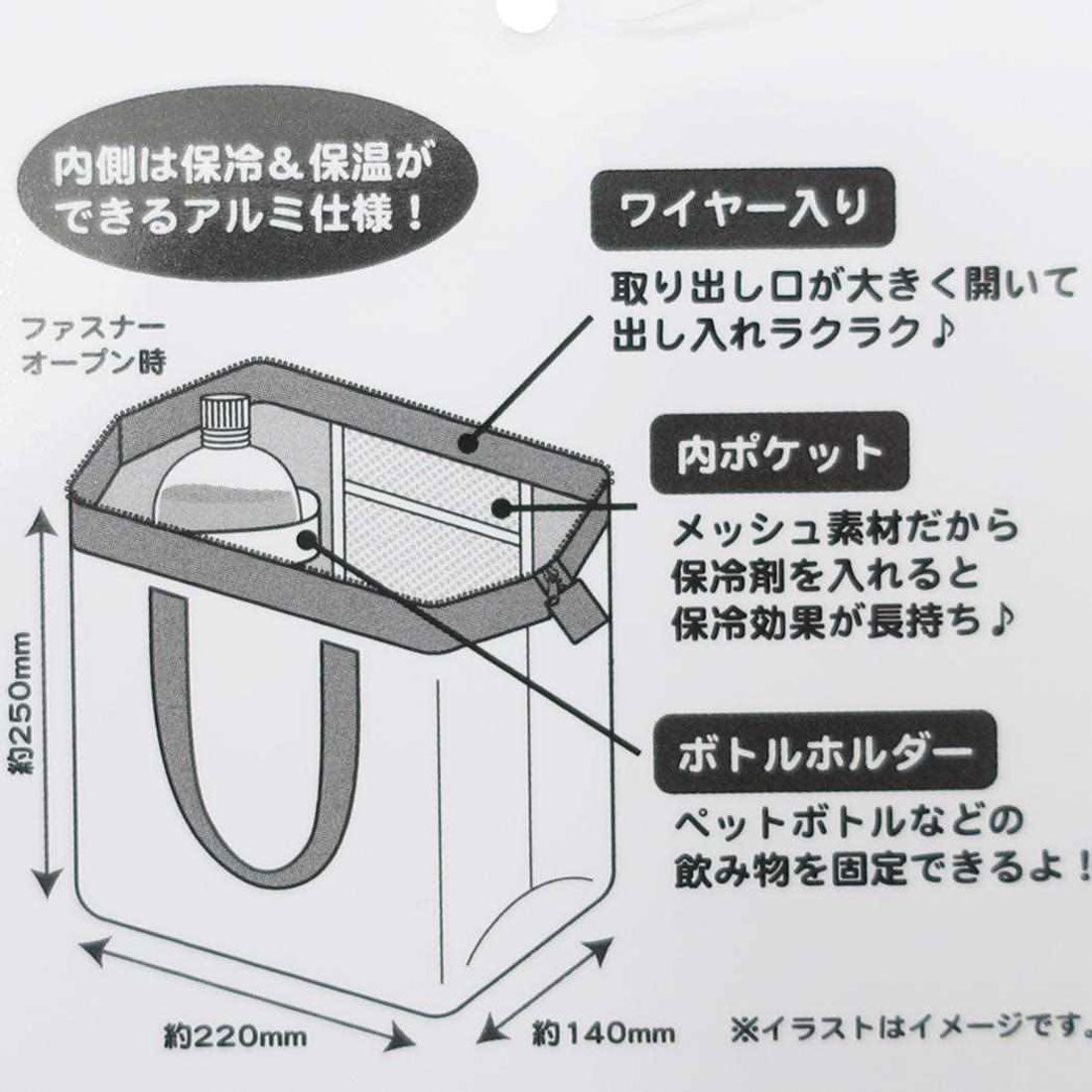 シネマコレクション cinemacollection シナモロール ランチバッグ ワイヤー付き保冷保温バッグ サンリオ ケイカンパニー お弁当かばん キャラクター グッズ ホワイト