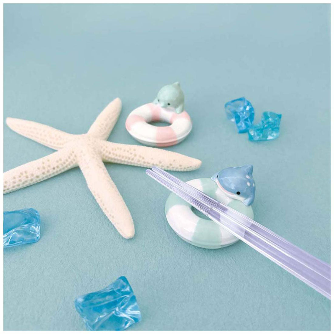 シネマコレクション cinemacollection 箸置き うきわ箸置き いるか デコレ プレゼント かわいい グッズ 【返品不可商品】 マルチカラー