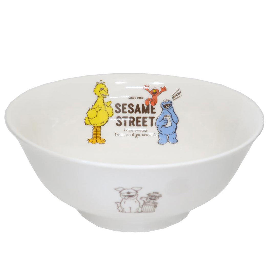 シネマコレクション cinemacollection セサミストリート ラーメン丼 中華どんぶり レトロスタイル 金正陶器 中華食器 キャラクター グッズ 【返品不可商品】 ホワイト