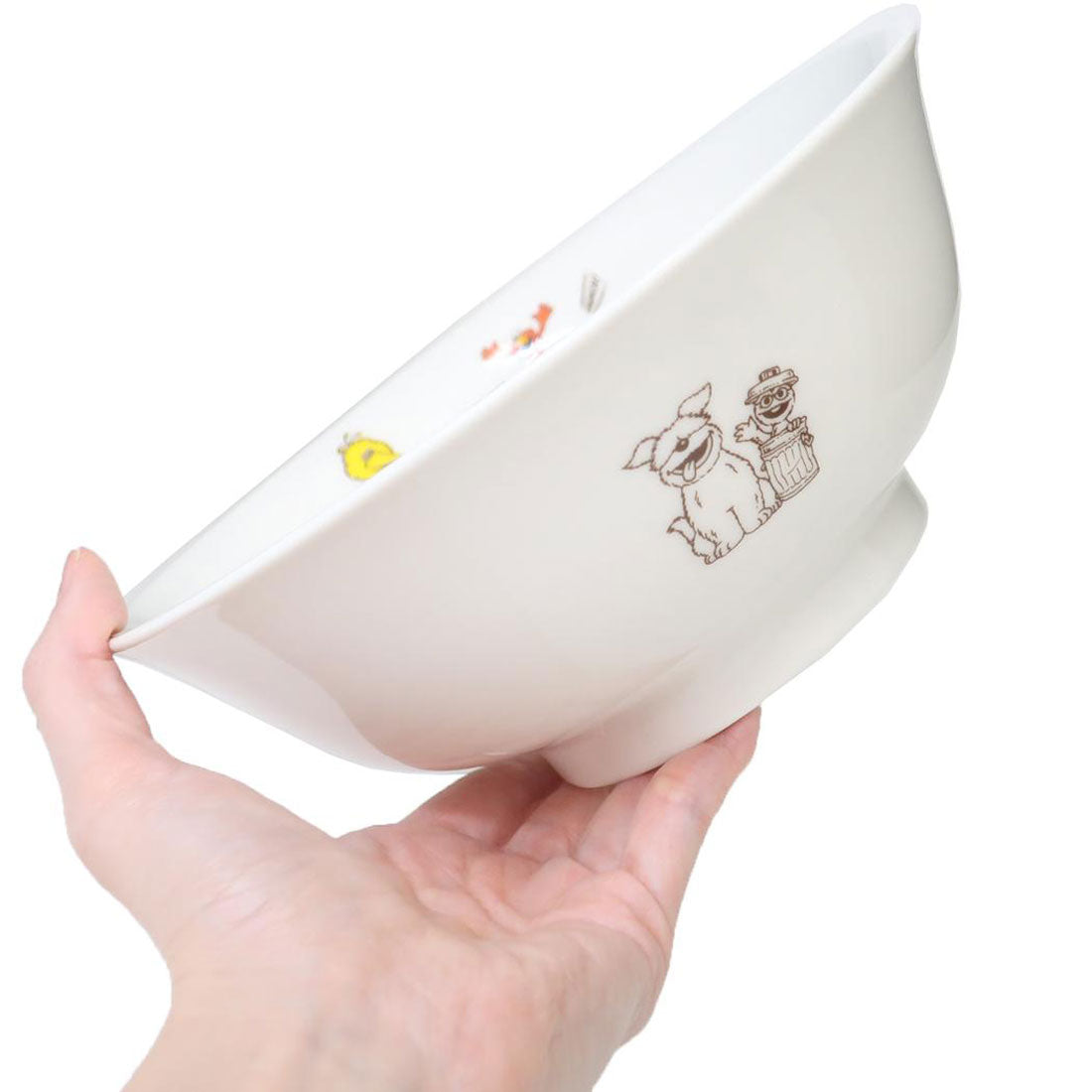 シネマコレクション cinemacollection セサミストリート ラーメン丼 中華どんぶり レトロスタイル 金正陶器 中華食器 キャラクター グッズ 【返品不可商品】 ホワイト