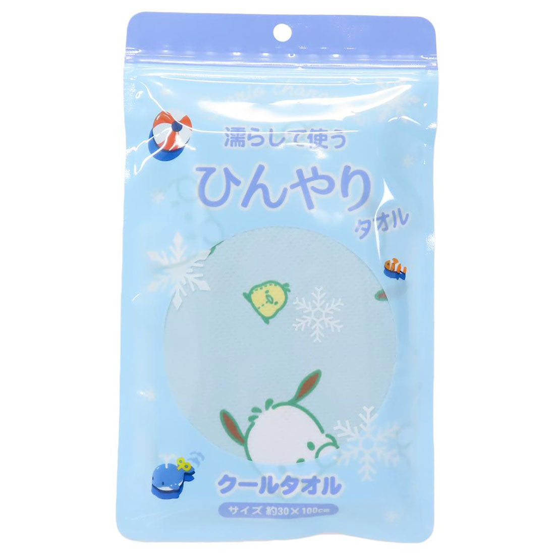 シネマコレクション cinemacollection ポチャッコ 夏用ひんやりロングタオル クールタオル サンリオ 林タオル 熱中症対策 キャラクター グッズ ブルー