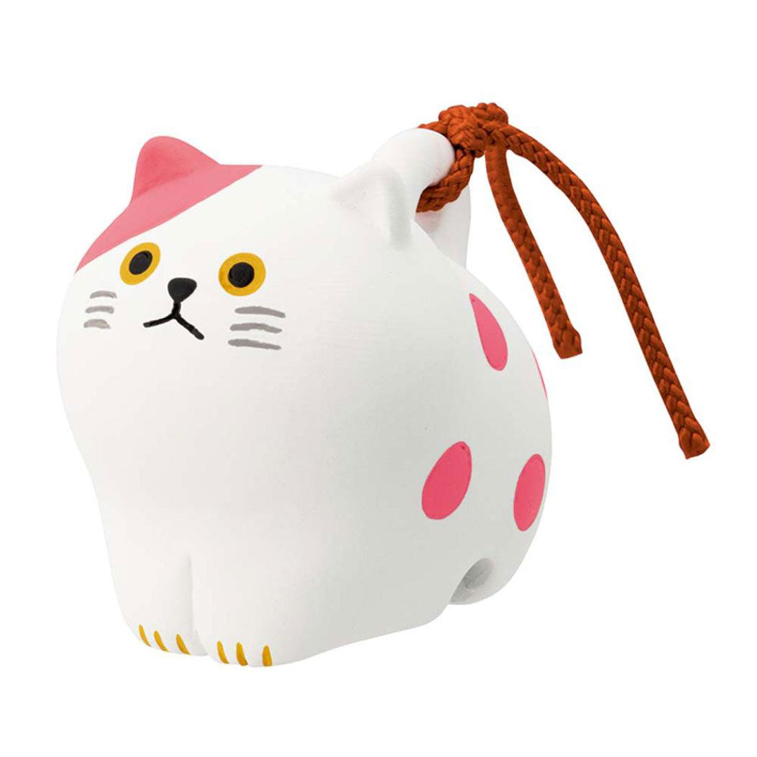 シネマコレクション cinemacollection インテリア雑貨 にゃん福土鈴 ブチ ねこ デコレ 置物 かわいい グッズ ホワイト