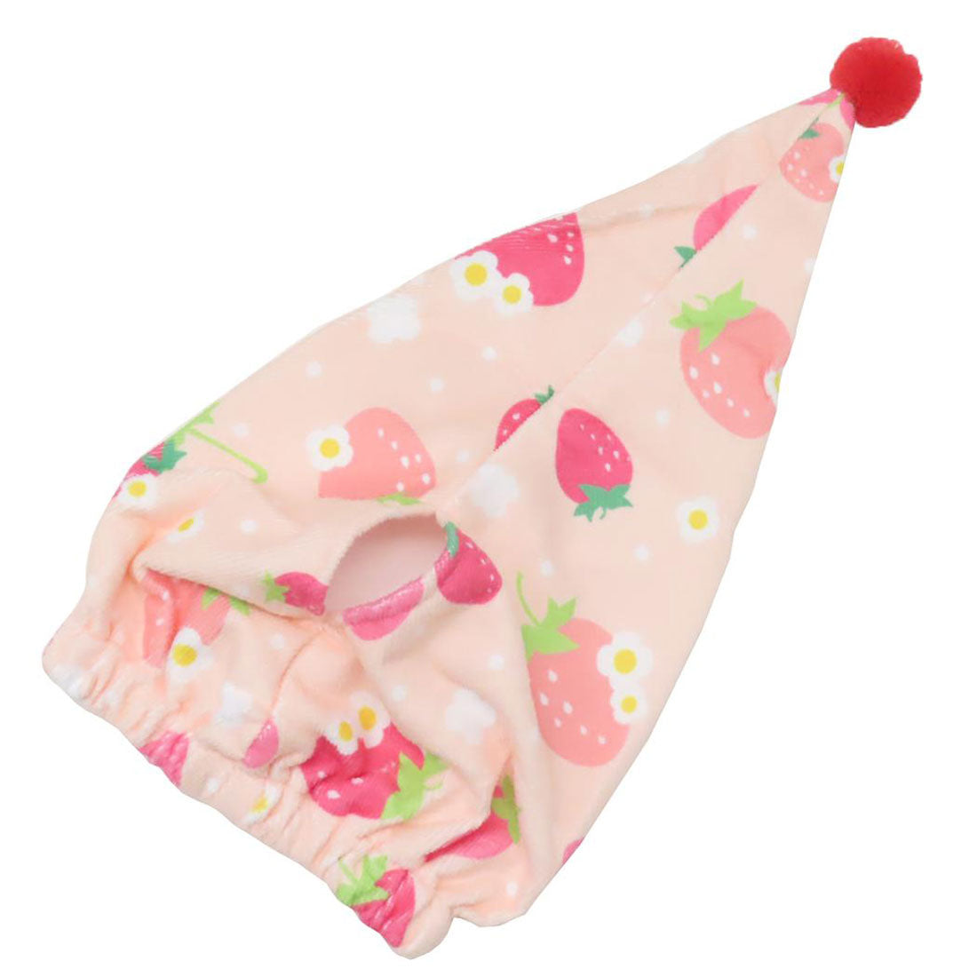 シネマコレクション cinemacollection サンハート キャップタオル マイクロキャップタオル いちごドット 丸眞 ヘアドライタオル帽子 お風呂上り 海プール用品 グッズ ピンク