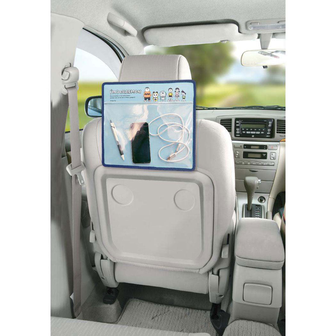 シネマコレクション cinemacollection アイムドラえもん リアシートポケット タブレットポケット サンリオ 三金商事 MEIHO タブレット収納 後部座席 アニメキャラクター グッズ ブルー