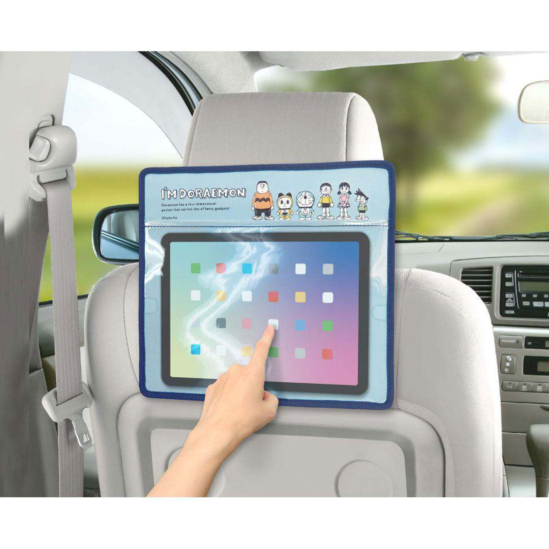 シネマコレクション cinemacollection アイムドラえもん リアシートポケット タブレットポケット サンリオ 三金商事 MEIHO タブレット収納 後部座席 アニメキャラクター グッズ ブルー