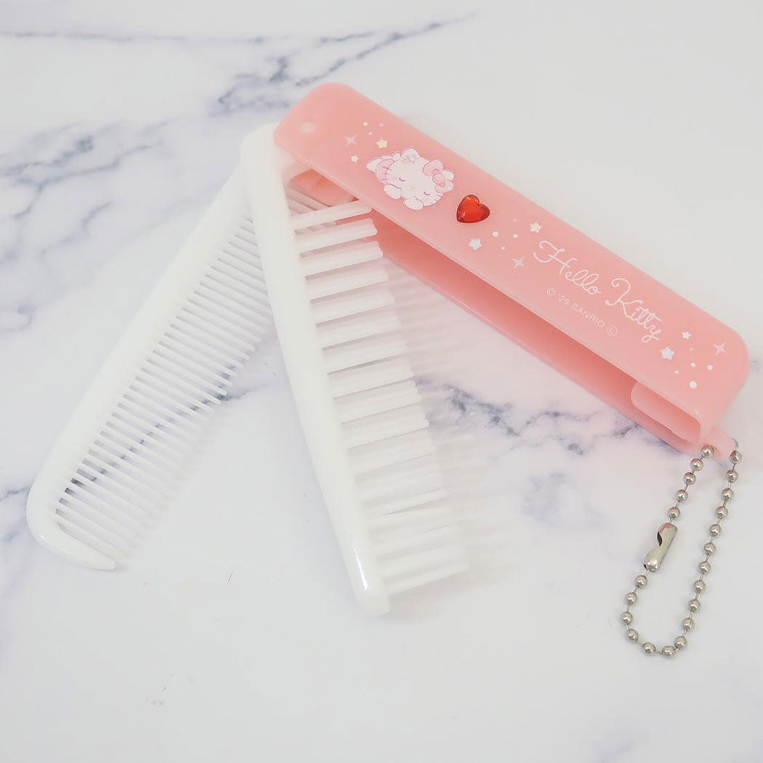 シネマコレクション cinemacollection ハローキティ ヘアブラシ ストーン付き折りたたみブラシ&コーム サンリオ カミオジャパン 折りたたみくし キャラクター グッズ 【返品不可商品】 ピンク