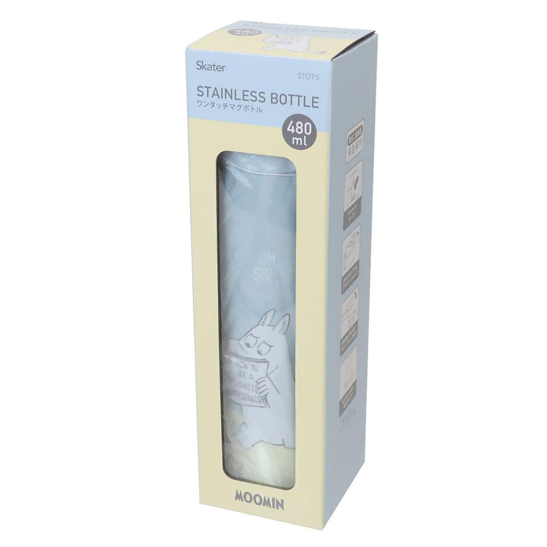 シネマコレクション cinemacollection ムーミン 保温保冷水筒 ステンレスワンタッチボトル 480ml ムーミン ライトカラー 北欧 スケーター プレゼント キャラクター グッズ 【返品不可商品】 ブルー