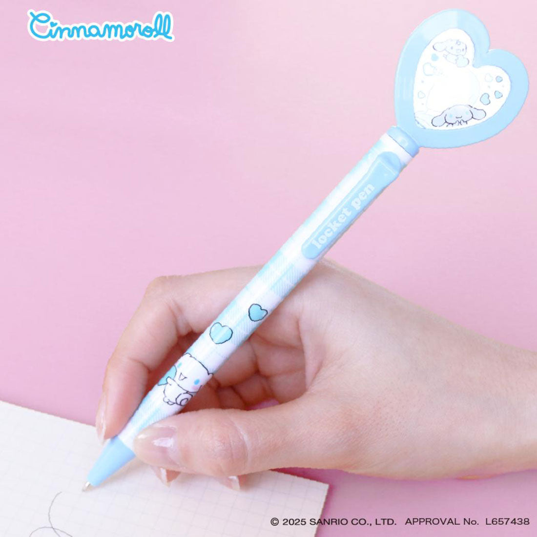 シネマコレクション cinemacollection シナモロール ボールペン ハートロケットボールペン 0.7mm サンリオ エポックケミカル 推し活 おもしろ雑貨 キャラクター グッズ ブルー