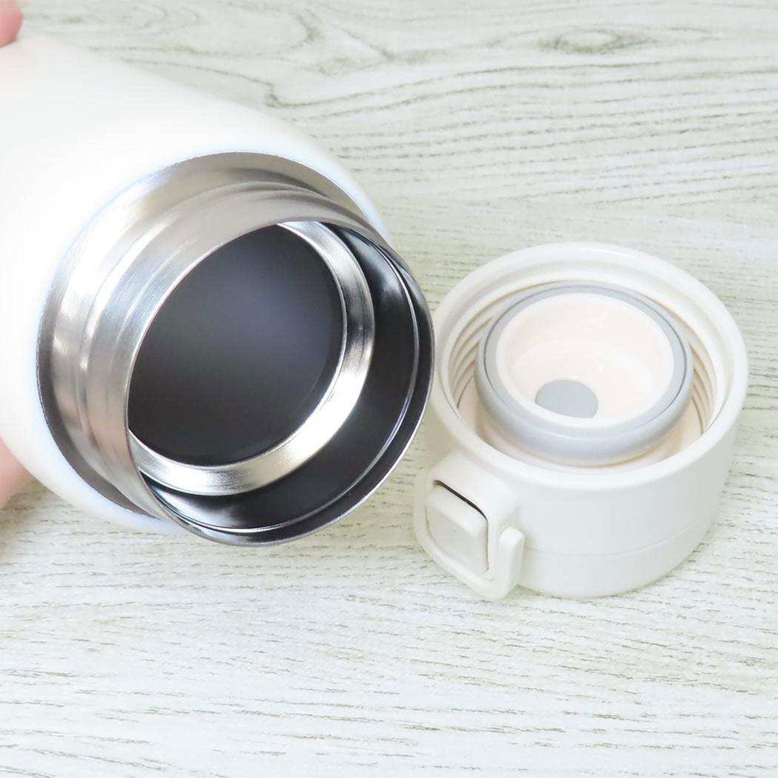 シネマコレクション cinemacollection モフサンド 保温保冷水筒 ステンレスワンプッシュボトル 350ml パンダにゃん mofusand 東亜金属 ロック機能 ワンタッチ 軽量 キャラクター グッズ 【返品不可商品】 ホワイト