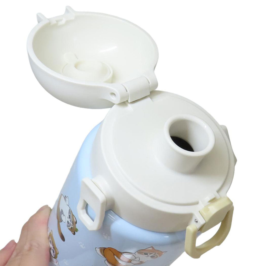 シネマコレクション cinemacollection モフサンド 保冷水筒 ステンレスワンプッシュボトル700ml にゃんぱんつ mofusand 東亜金属 ロック機能 ワンタッチ 軽量 キャラクター グッズ 【返品不可商品】 ブルー