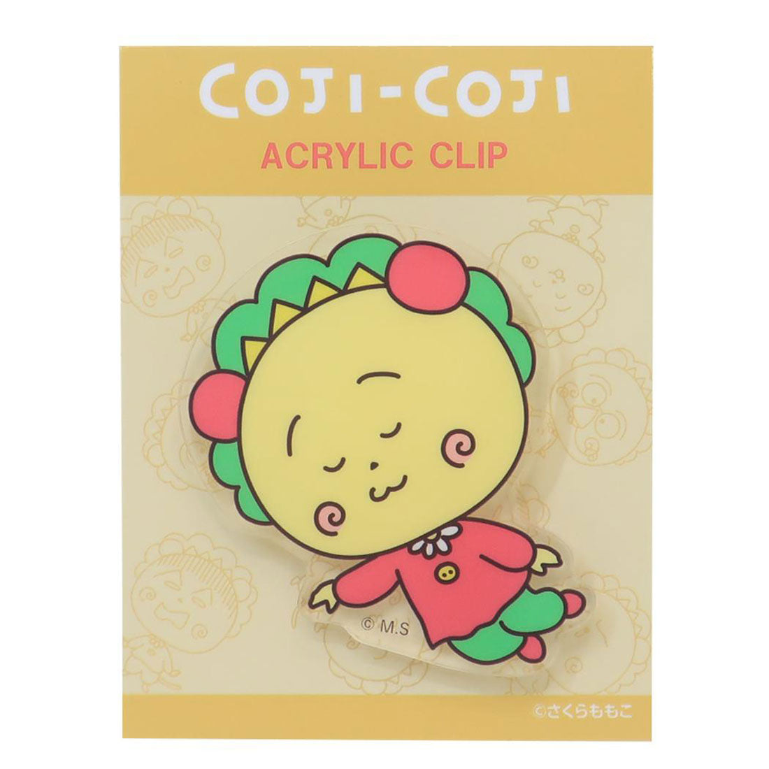 シネマコレクション cinemacollection コジコジ クリップ アクリルクリップ すやすや さくらももこ カルチュア エンタテインメント 事務用品 ダイカットクリップ アニメキャラクター グッズ イエロー
