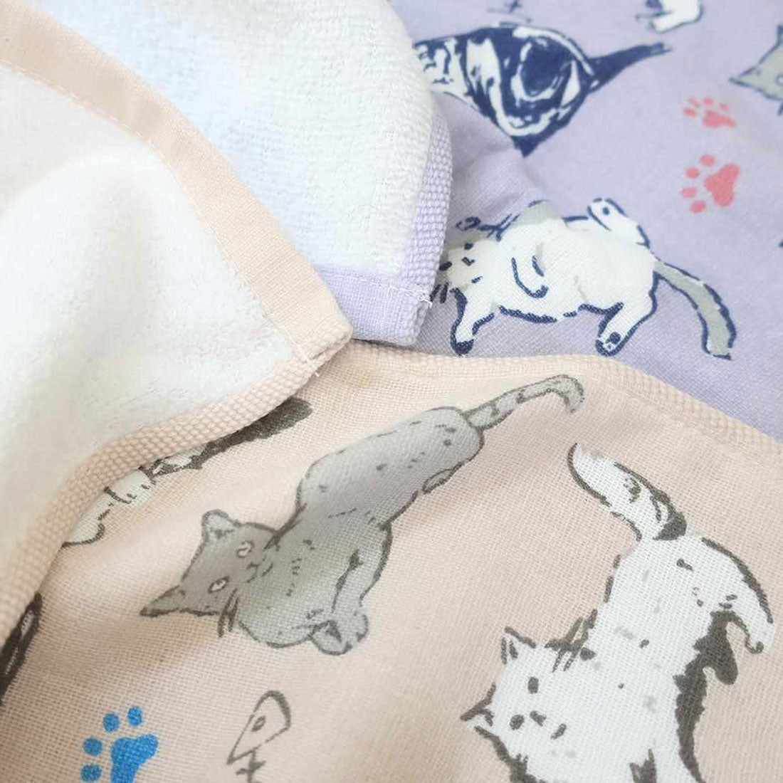 シネマコレクション cinemacollection フェイスタオル 片面ガーゼプリントロングタオル にゃんだらけPK ねこ ミントイン 新生活 かわいい グッズ ピンク