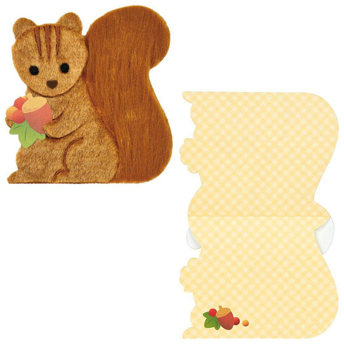 シネマコレクション cinemacollection グリーティングカード アキ JAU5-5 ダイカットカード 秋 ふかふかリス サンリオ メッセージカード 多目的 グッズ 他