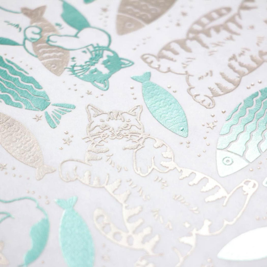 シネマコレクション cinemacollection ROKKAKUx365Cat Art 文庫本カバー ブックカバー Cat Art Collection fish ねこ フタバ 箔押し ネコ グッズ 他