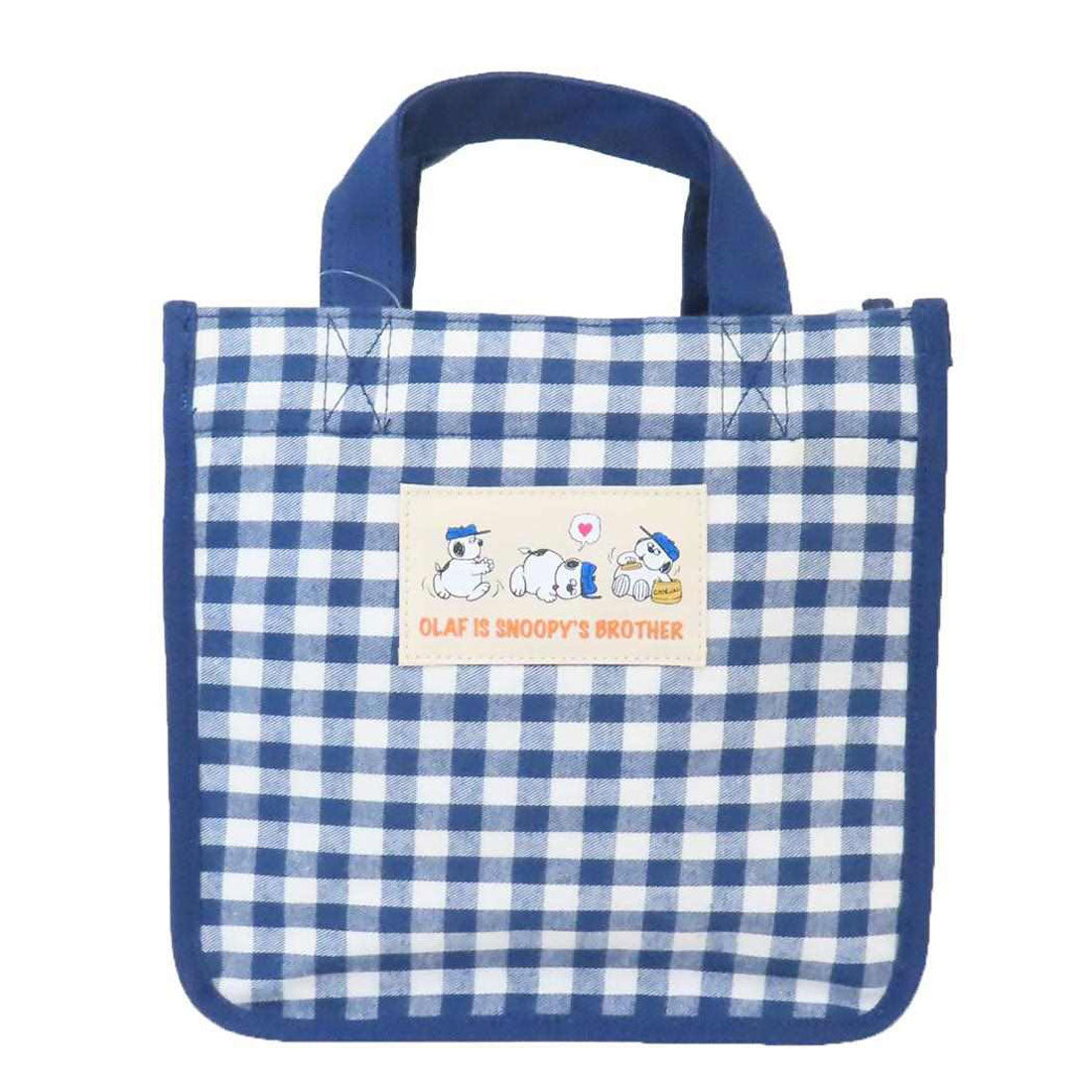 シネマコレクション cinemacollection スヌーピー ランチバッグ ランチトート オラフ ネイビーチェックシリーズ ピーナッツ マリモクラフト ミニトート 手提げかばん キャラクター グッズ 他