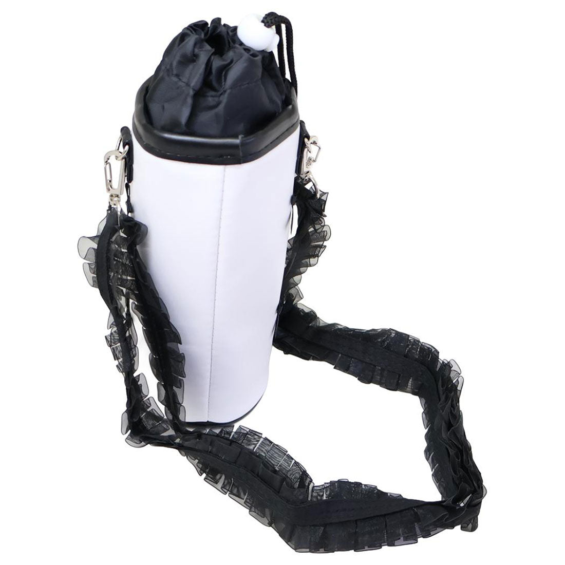 シネマコレクション cinemacollection ペットボトルホルダー フリルショルダーひも付き保冷ボトルケース blanoir リボン カミオジャパン アウトドア水筒 かわいい グッズ 他