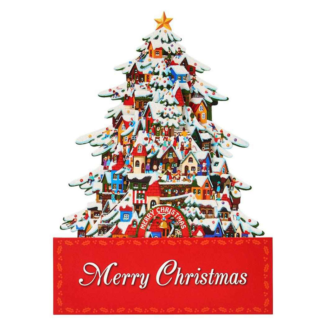 シネマコレクション cinemacollection CHRISTMAS グリーティングカード クリスマスカード JX 49-5 街並みのツリー サンリオ プレゼント メッセージカード グッズ 他