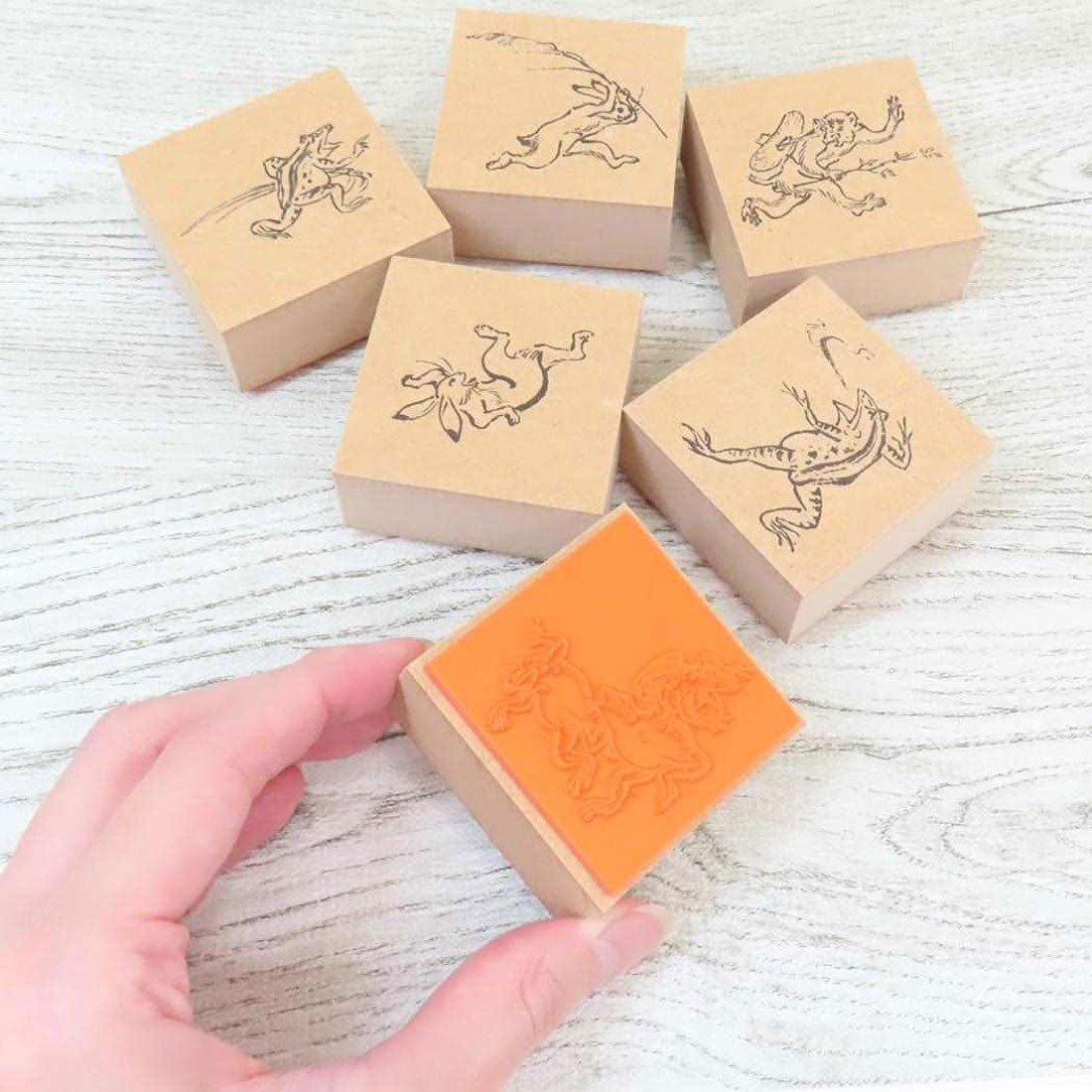 シネマコレクション cinemacollection ハンコ ラバースタンプコレクション CHOJU GIGA 鳥獣人物戯画セット フレームウエア 和風 手帳デコ グッズ 他