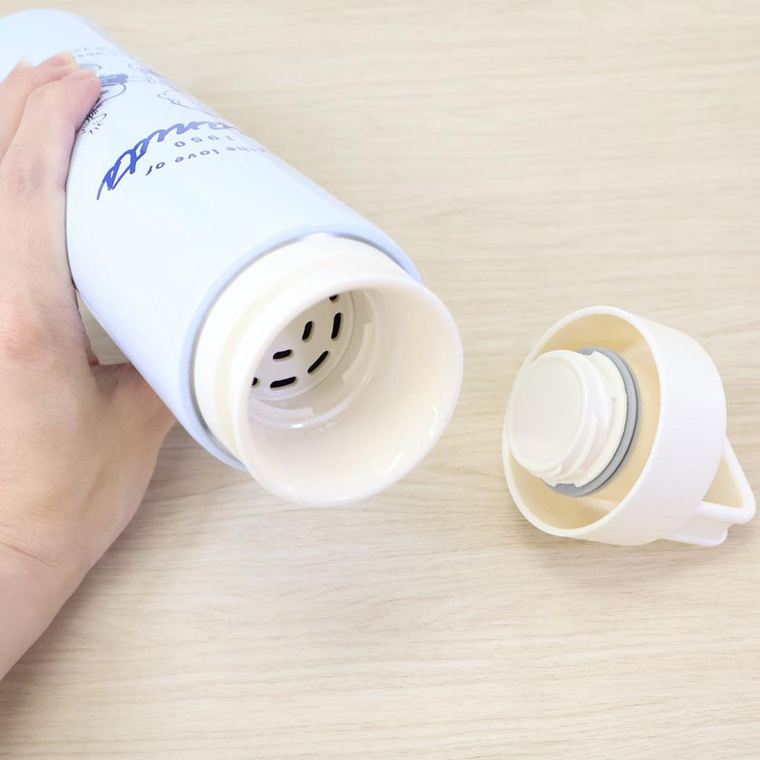 シネマコレクション cinemacollection スヌーピー 保温保冷水筒 ステンレスボトル550mL おしゃれリボン ピーナッツ カミオジャパン プレゼント キャラクター グッズ 【返品不可商品】 ブルー