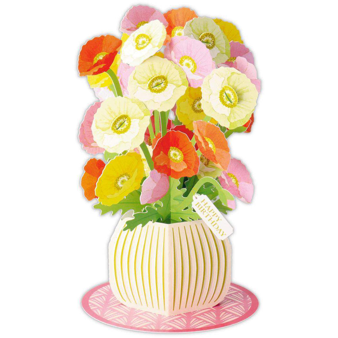 シネマコレクション cinemacollection グリーティングカード 誕生お祝い 立体カード With Flowers ポピー 日本ホールマーク バースデーカード かわいい グッズ マルチカラー