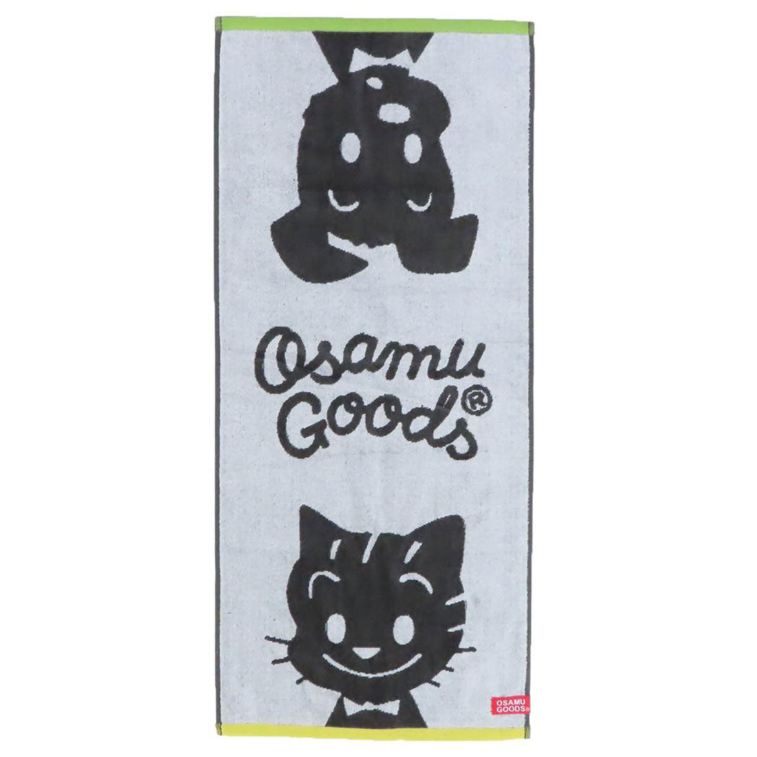 シネマコレクション cinemacollection オサムグッズ フェイスタオル 抗菌防臭 パイルジャカードシャーリングロングタオル モノクロモード Osamu Goods 丸眞 織りネーム 朱子ヘム 汗拭きタオル キャラクター グッズ 他