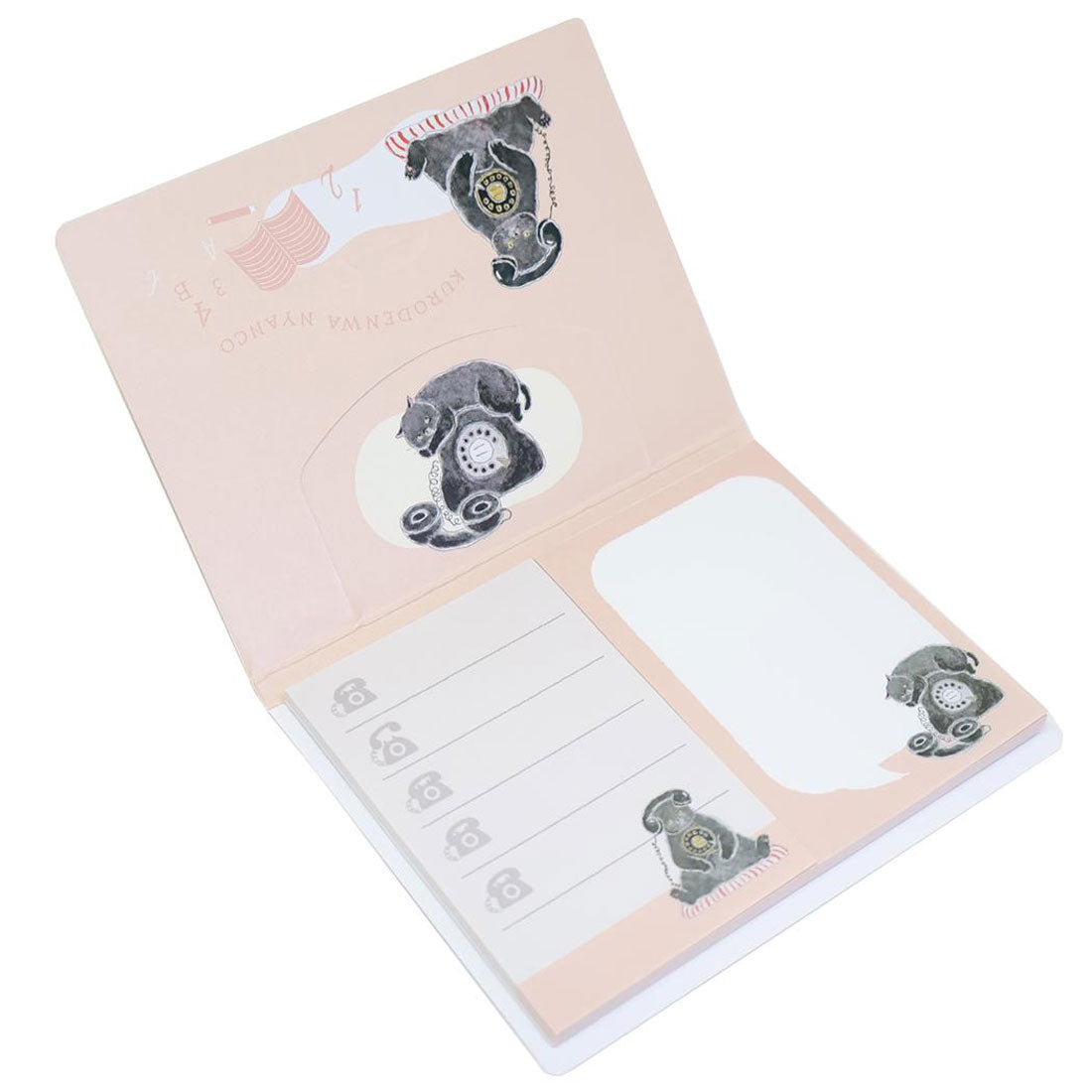 シネマコレクション cinemacollection トコロコムギ 付箋 立つふせんBIG もしもし黒猫電話にゃんこ To Do&フリースペース ヒサゴ 付せん 事務用品 伝言 グッズ オレンジ